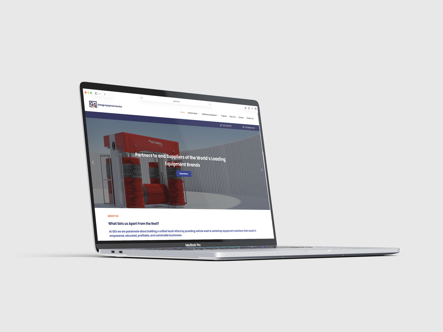 Garage Equipment Service — Website Development