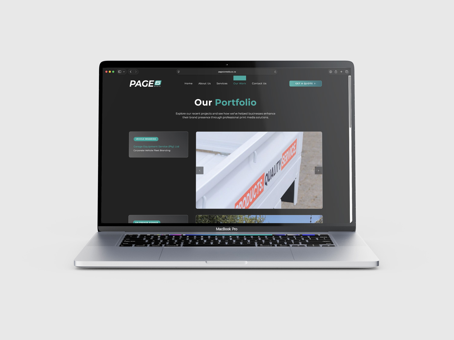 Page Six Media — Website Development